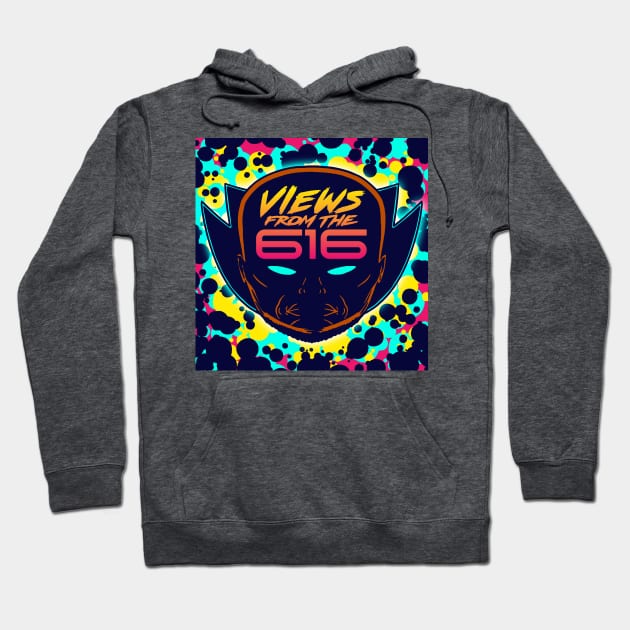 FRONT & BACK Miami Nights Views From The 616 Logo Hoodie by ForAllNerds